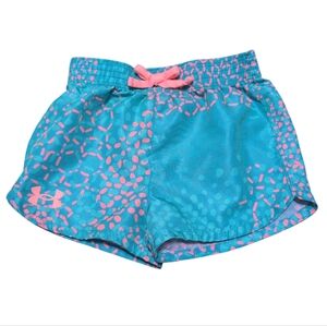 Baby Girl Shorts Under Armour Blue Pink Size 12 Months